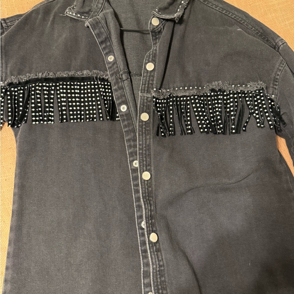 Zara Black Denim Shirt
